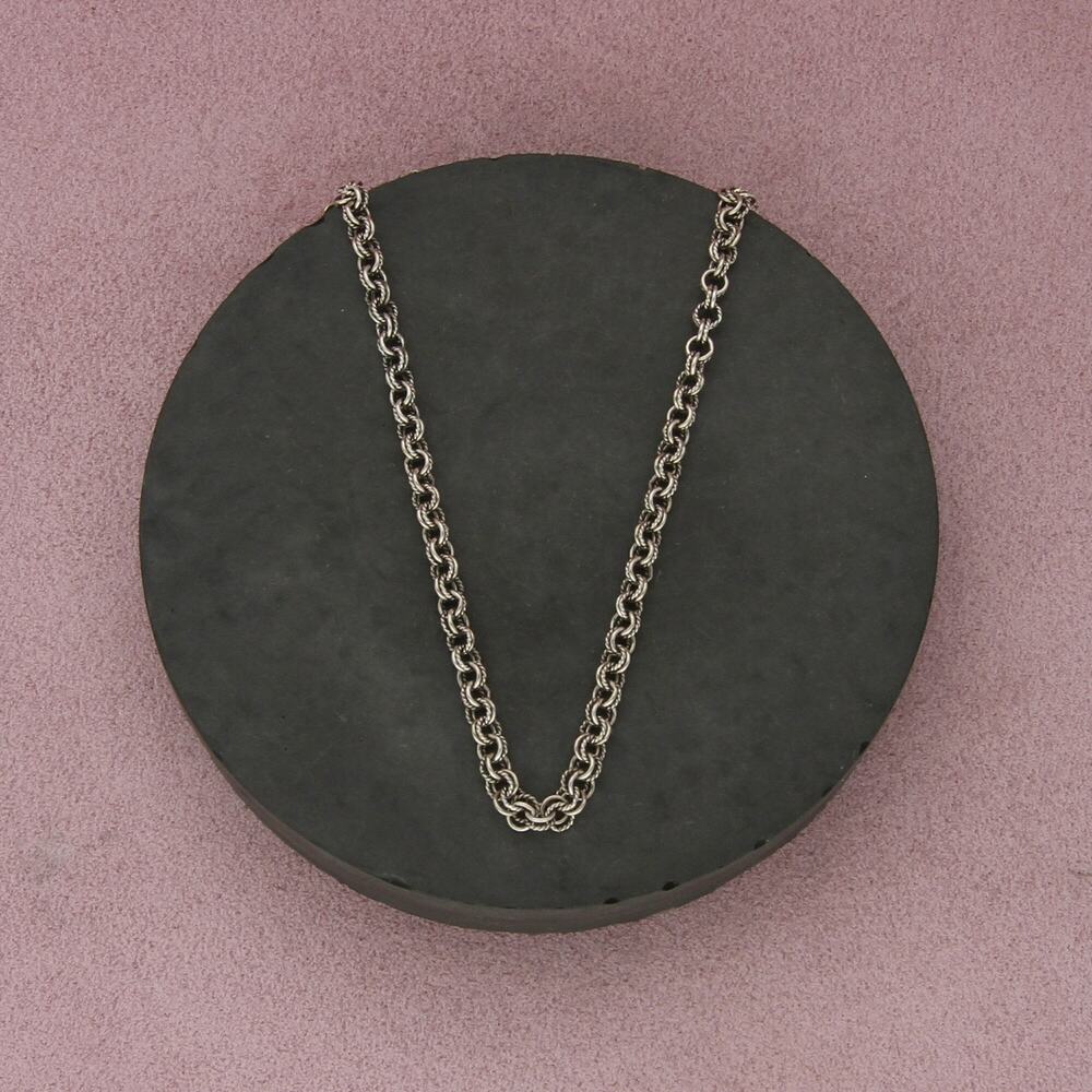 james avery sterling silver retired double link twisted wire chain necklace 20in